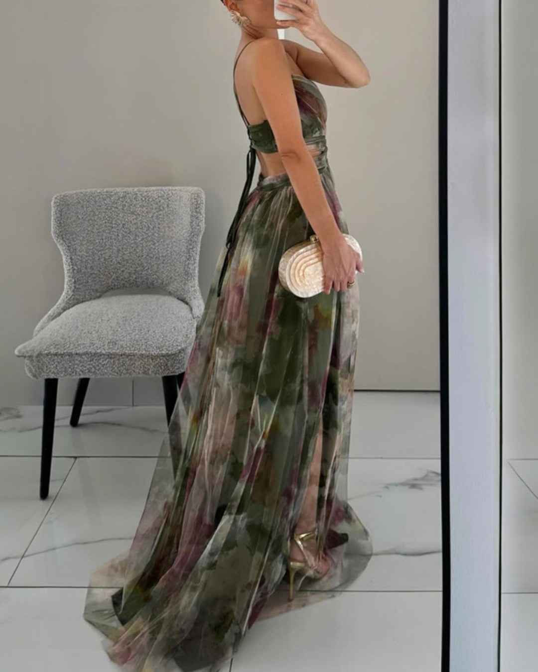Giulana™ | Abito Maxi Eleganza Floreale