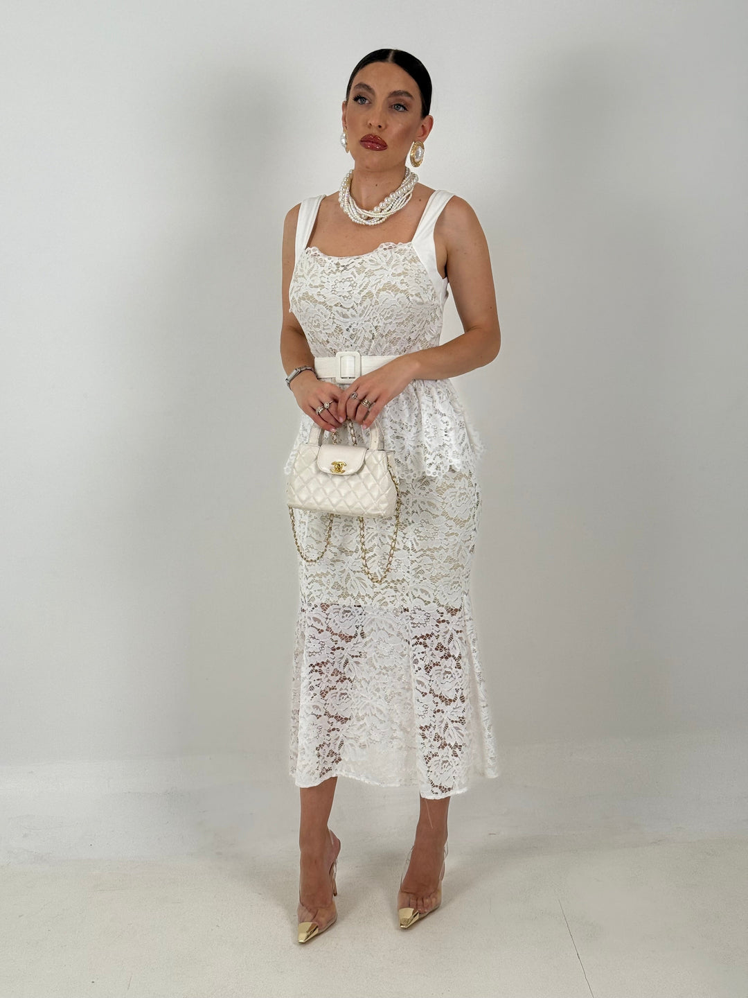 Andrea™ | Abito Midi in Pizzo