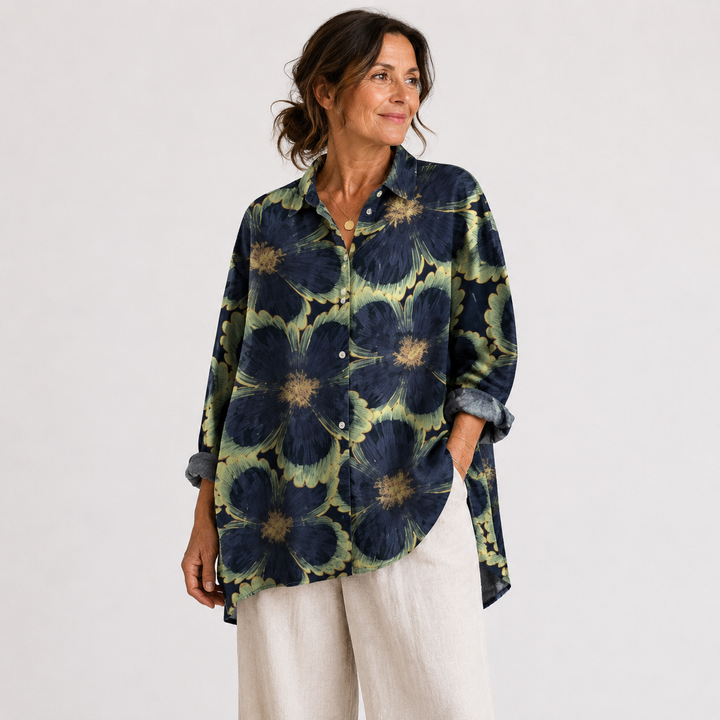 Allegra™ | Elegante Blusa Estiva in Lino