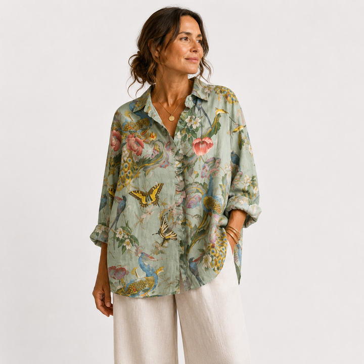 Romina™ | Elegante Camicia Estiva in Lino