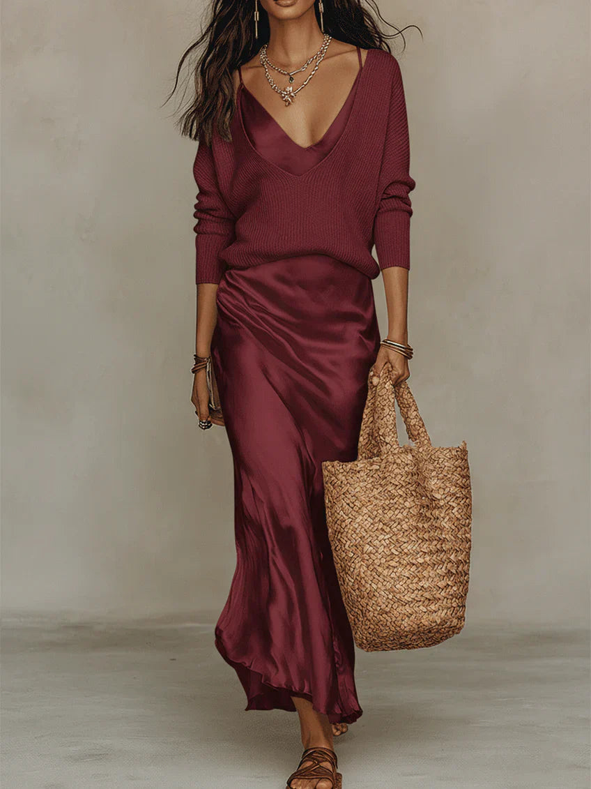 Carlotta™ | Abito Satinato Midi