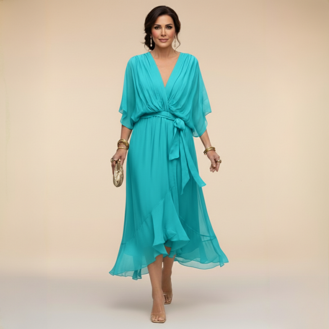 Leonora™ | Vestito in chiffon con scollo a V