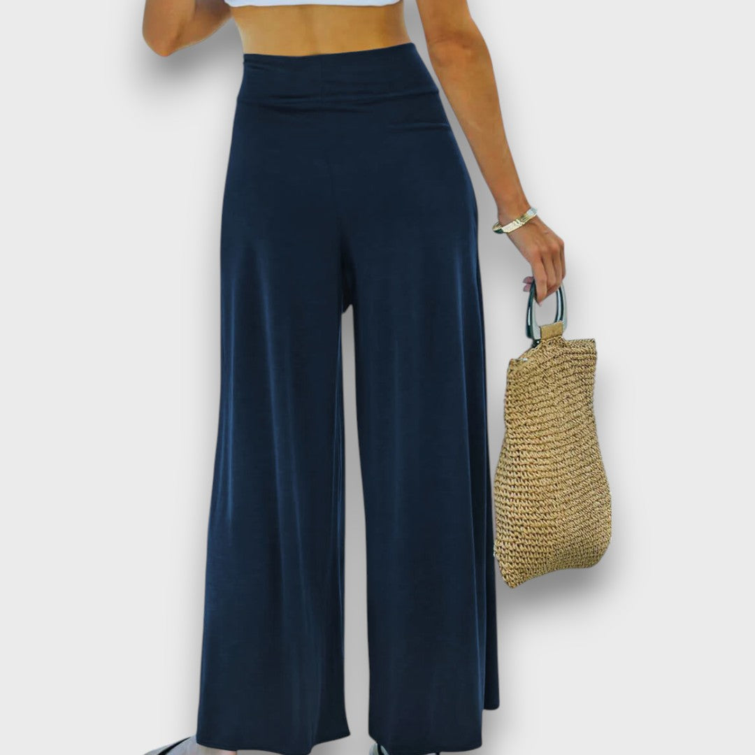 Tatiana Rosa™ | Pantaloni estivi con effetto incrociato e cintura da annodare