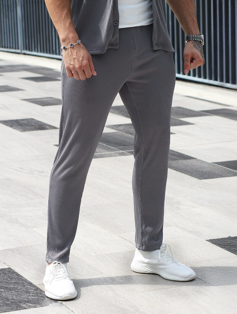 Gianluca™ | Pantaloni Bailey a coste - Grigio