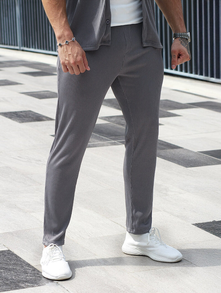 Gianluca™ | Pantaloni Bailey a coste - Grigio