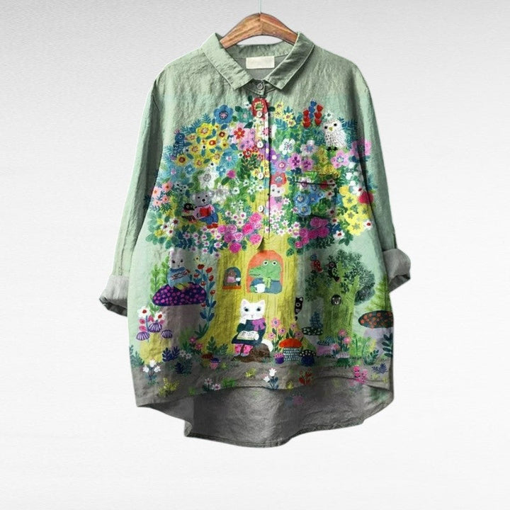 Celeste™ | Camicia Estiva in Lino Raffinata