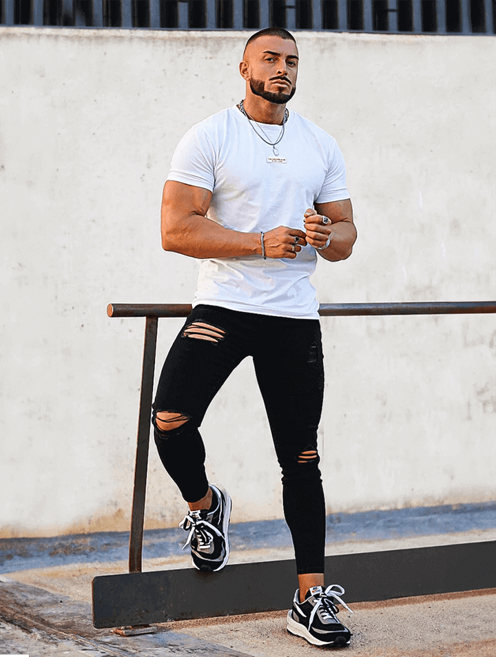 Marco™ | Jeans Paul Denim - Nero Strappati