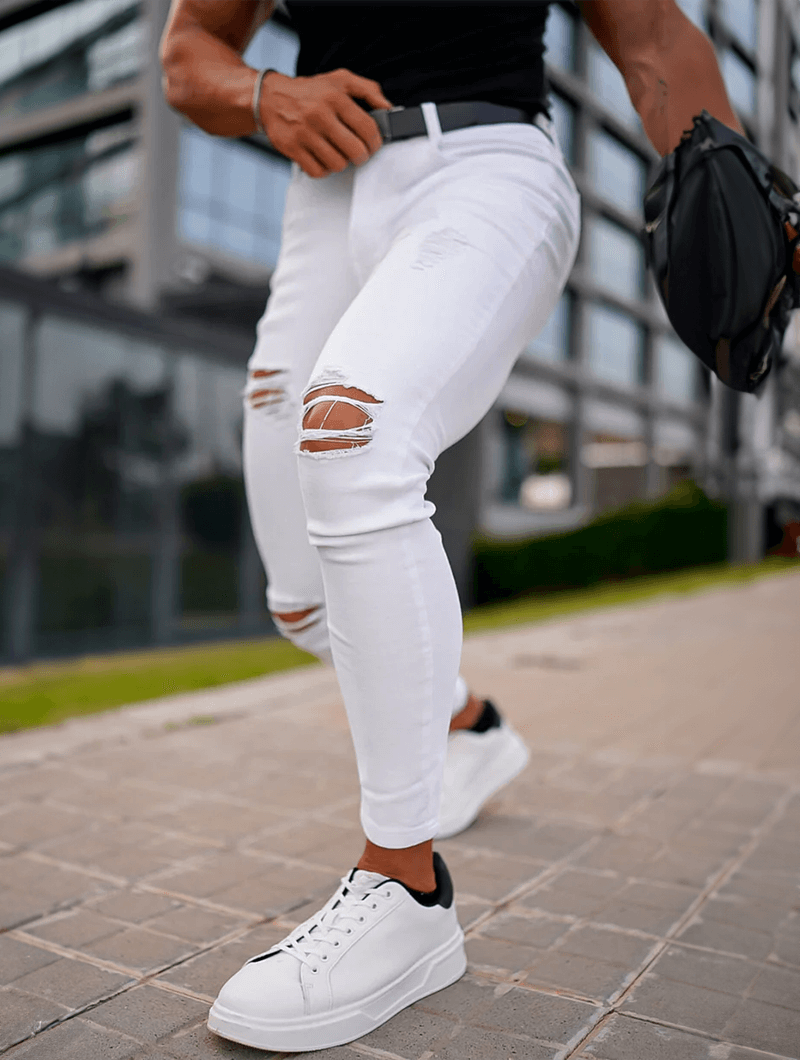 Michele™ | Jeans Strappati Vega - Bianco