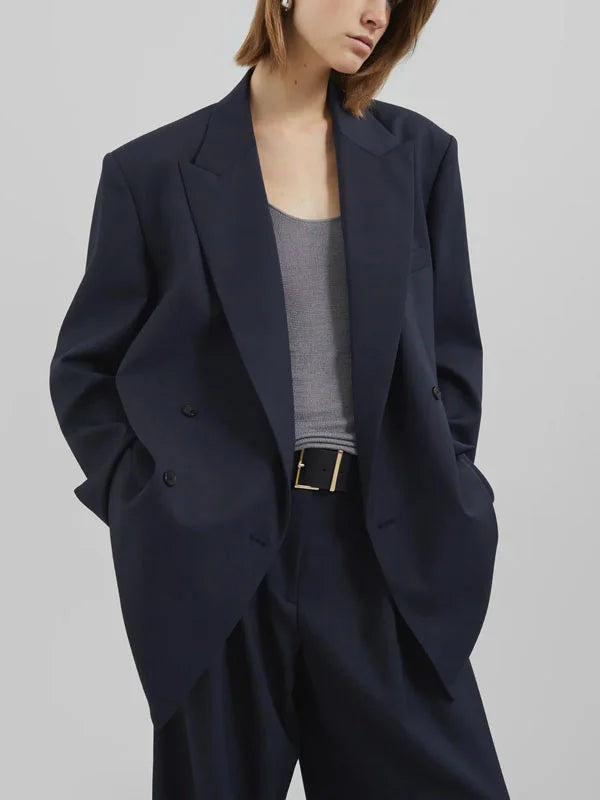 Serena™ | Blazer Doppiopetto Blu Navy