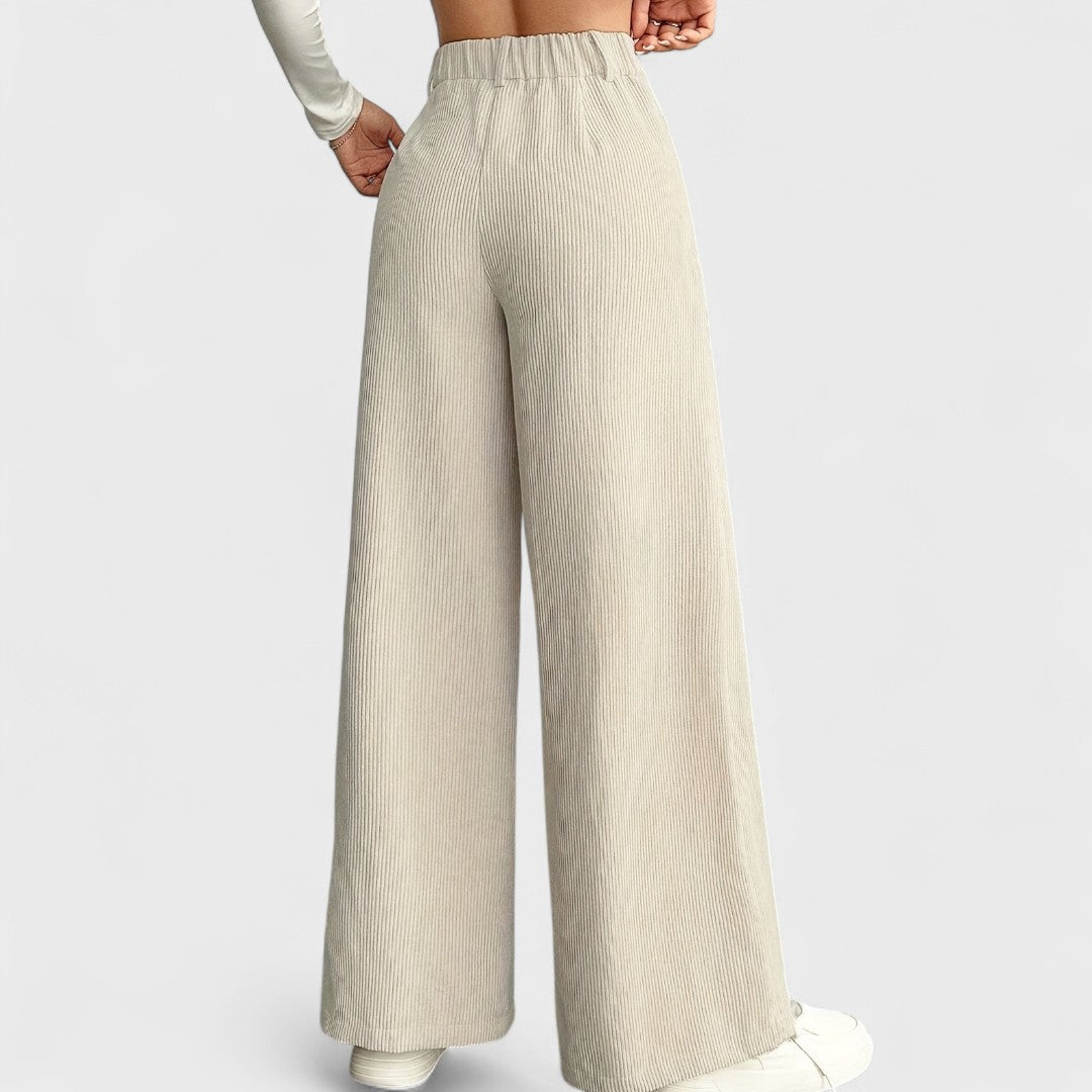 Ginevra™ | Pantaloni Donna a Vita Alta con Gamba Larga