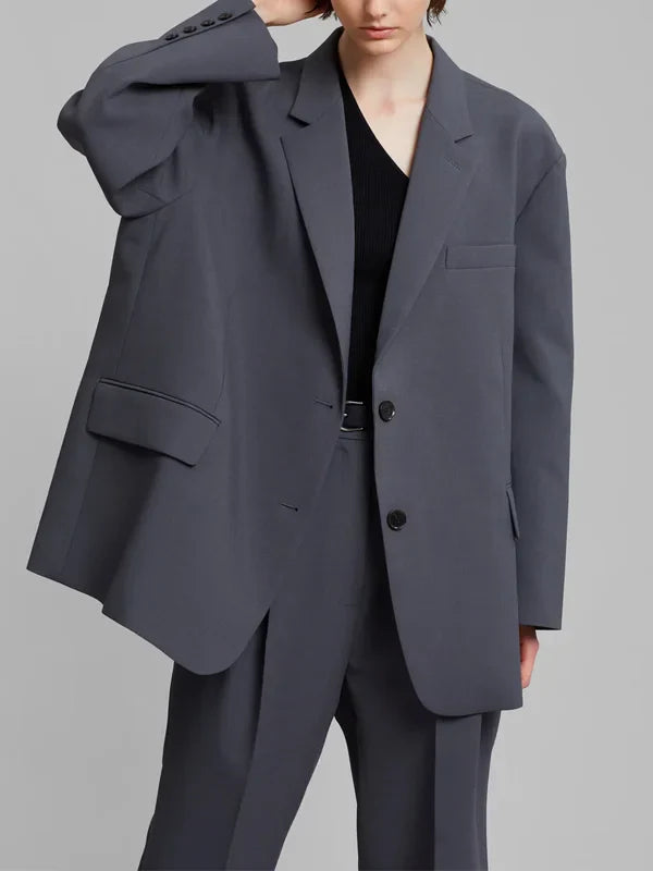 Sabrina™ | Blazer Grigio Oversize