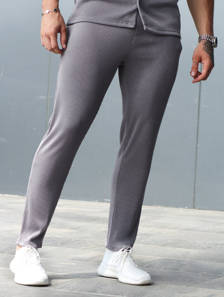 Gianluca™ | Pantaloni Bailey a coste - Grigio