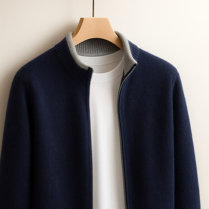 Dino™ | Giacca Elegante in Lana con Cerniera