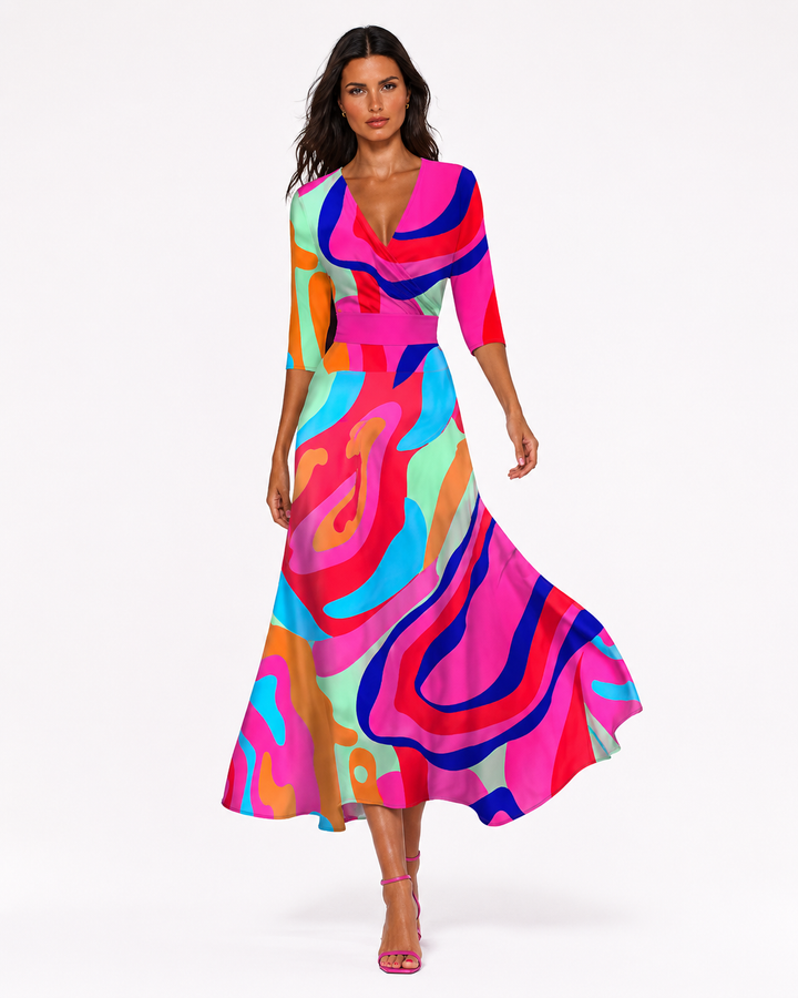 Corinna™ | Maxi Abito Floreale Elegante