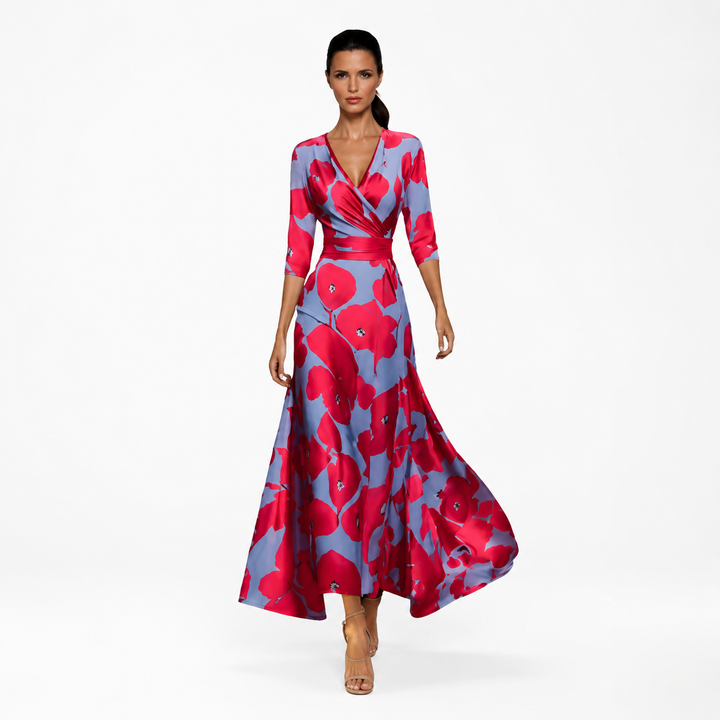 Maddalena™ | Maxi Abito Floreale Elegante