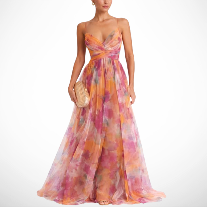Giulana™ | Abito Maxi Eleganza Floreale