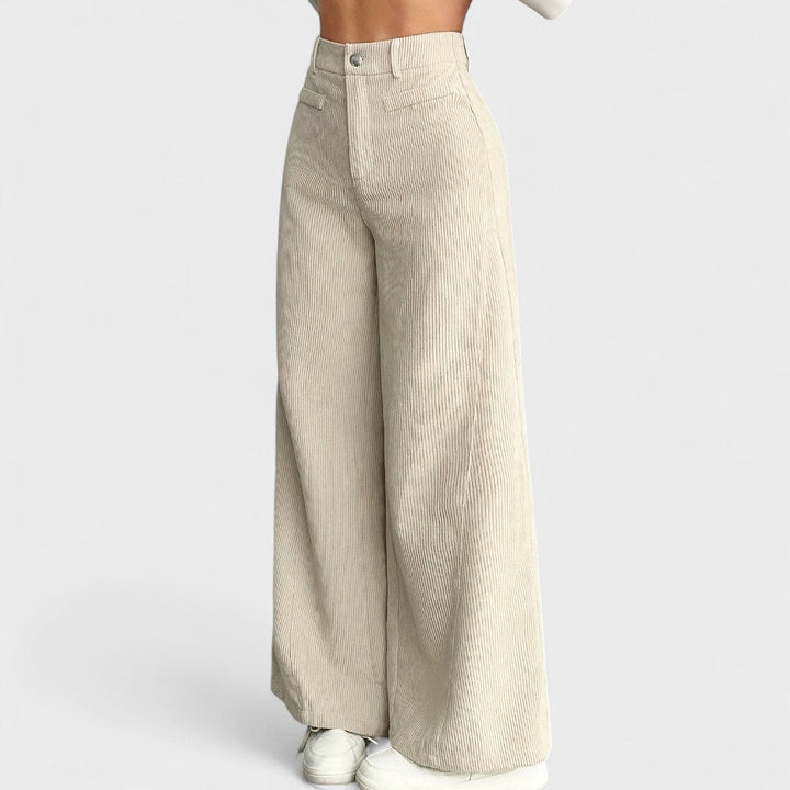 Ginevra™ | Pantaloni Donna a Vita Alta con Gamba Larga