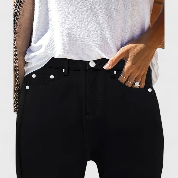 Vanna™ | Jeans neri in denim a vita alta per donna