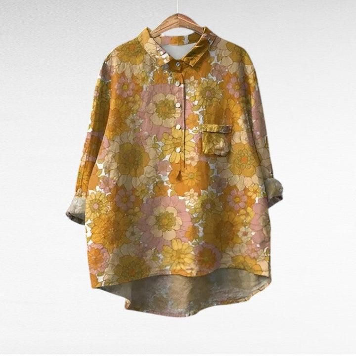 Emilia Rosa™ | Elegante Blusa Estiva in Lino
