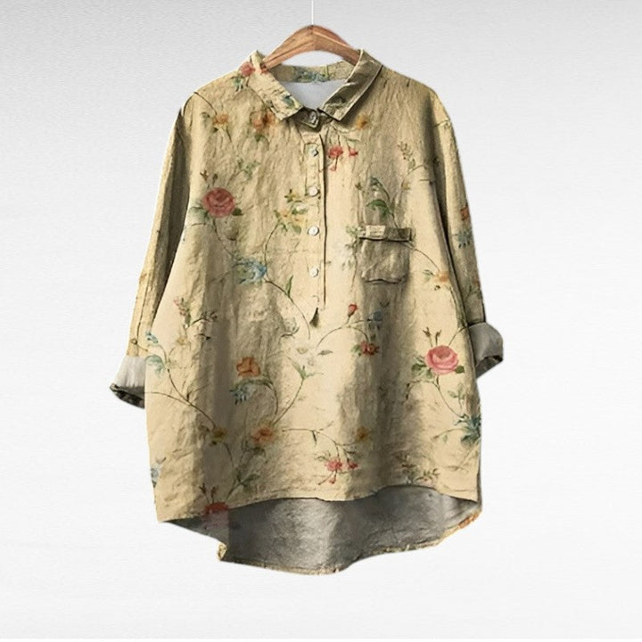 Emilia Rosa™ | Elegante Blusa Estiva in Lino