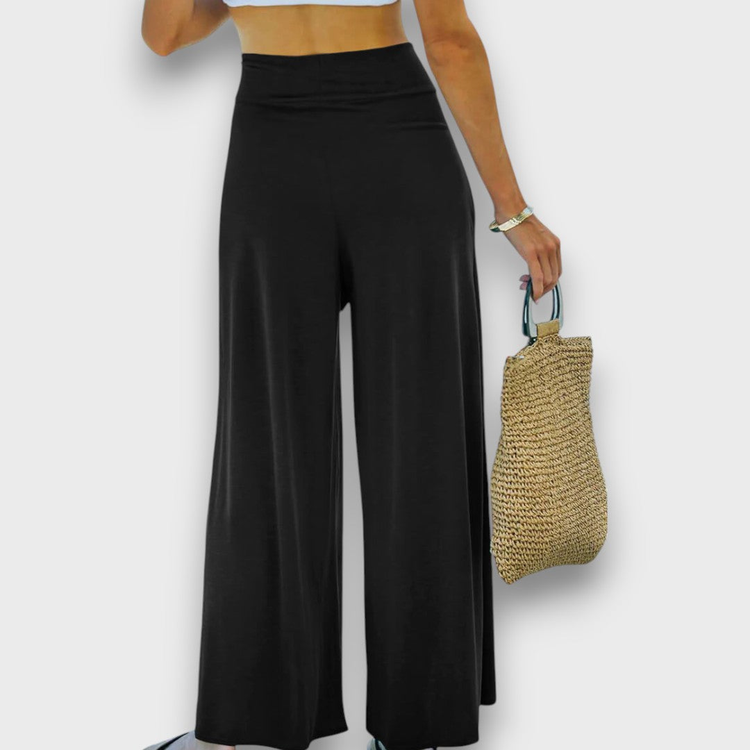 Tatiana Rosa™ | Pantaloni estivi con effetto incrociato e cintura da annodare