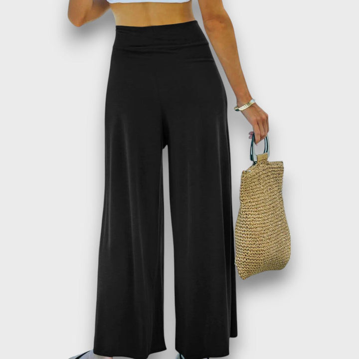 Tatiana Rosa™ | Pantaloni estivi con effetto incrociato e cintura da annodare