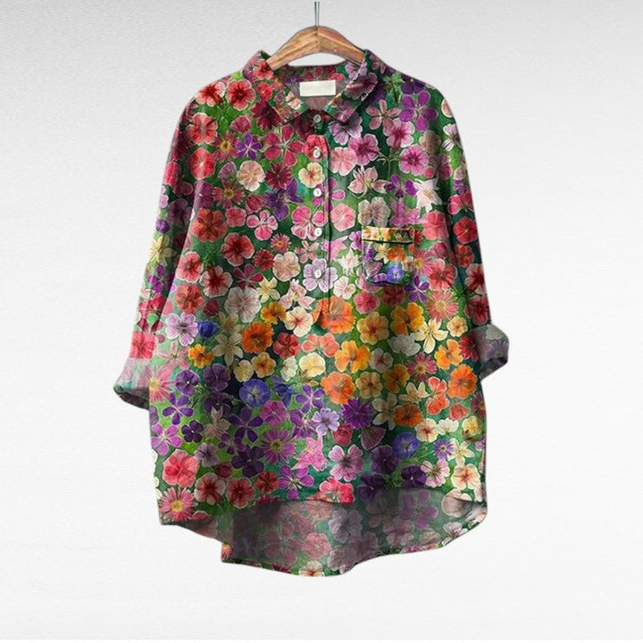 Evelina™ | Elegante Blusa Estiva in Lino