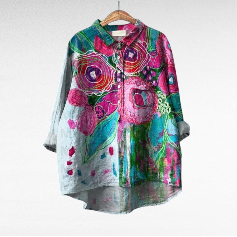 Evelina™ | Elegante Blusa Estiva in Lino