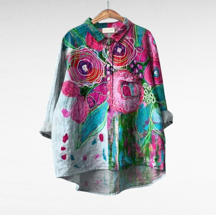 Evelina™ | Elegante Blusa Estiva in Lino