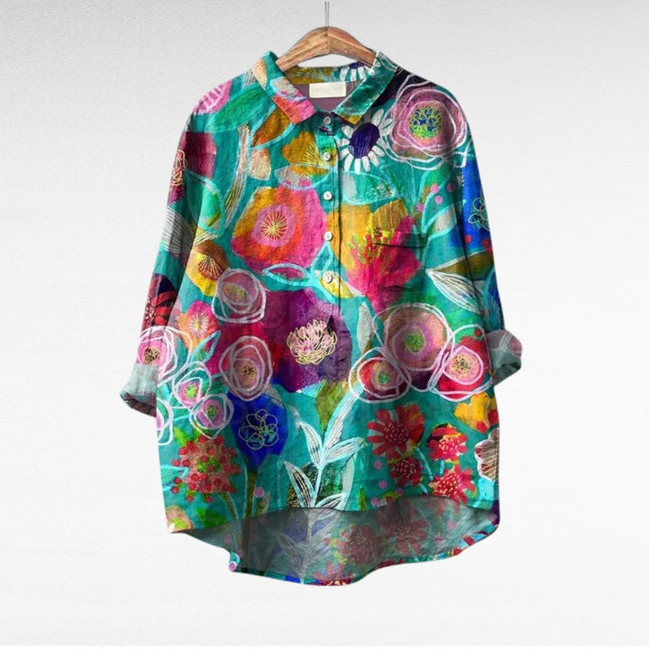 Evelina™ | Elegante Blusa Estiva in Lino