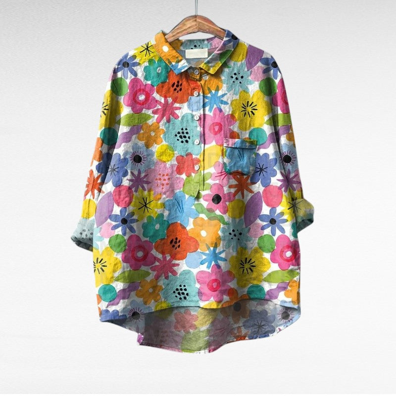 Evelina™ | Elegante Blusa Estiva in Lino