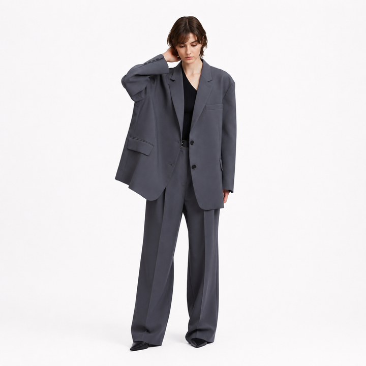 Sabrina™ | Blazer Grigio Oversize