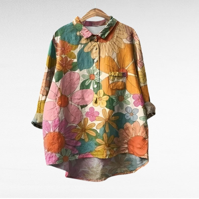 Allegra™ | Elegante Blusa Estiva in Lino