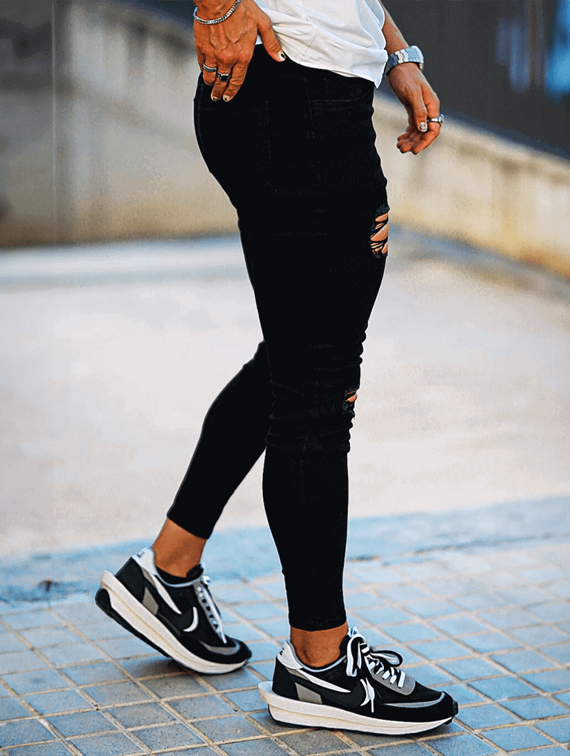 Marco™ | Jeans Paul Denim - Nero Strappati