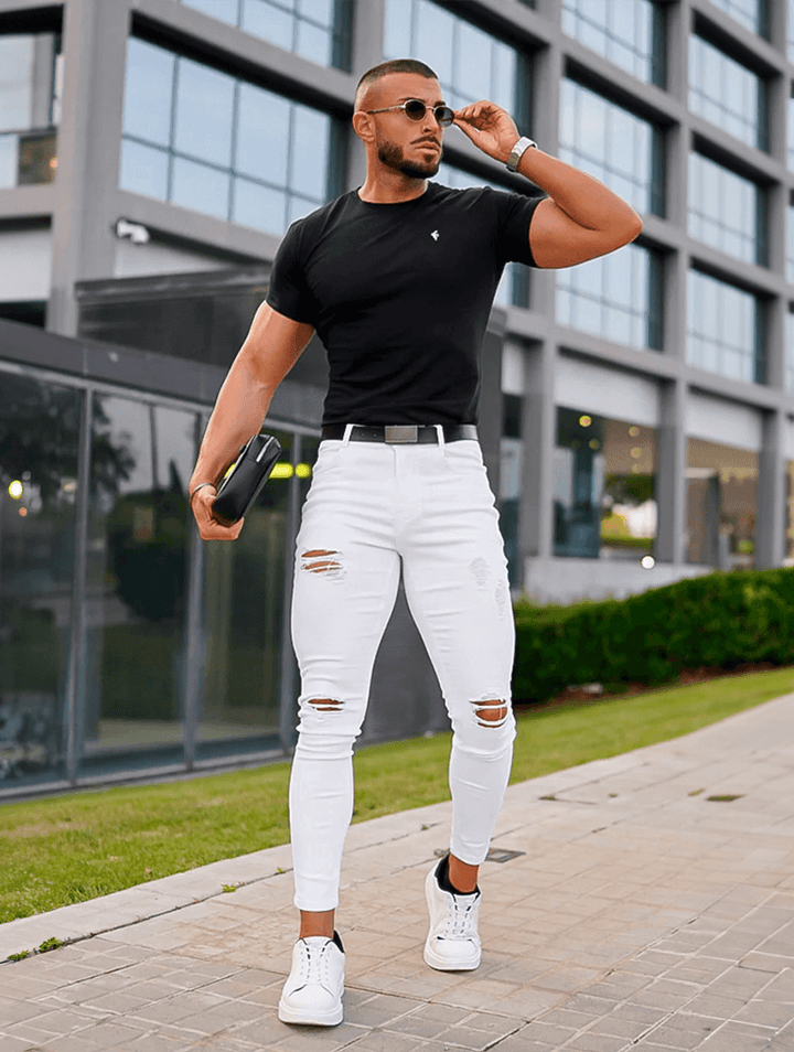 Michele™ | Jeans Strappati Vega - Bianco