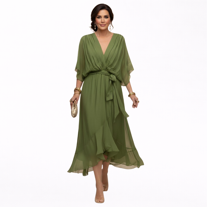 Leonora™ | Vestito in chiffon con scollo a V