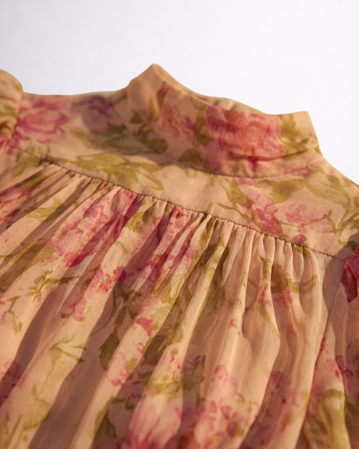 Mirabella™ | Abito Lungo Floreale in Chiffon