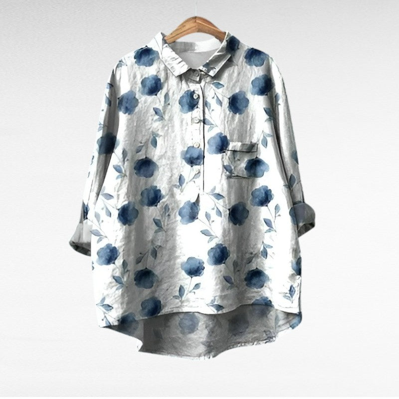Allegra™ | Elegante Blusa Estiva in Lino