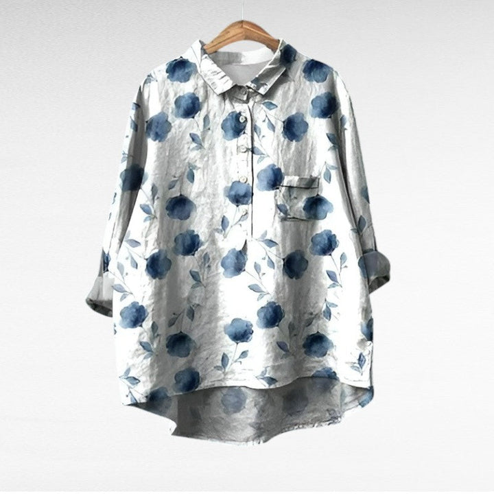 Allegra™ | Elegante Blusa Estiva in Lino