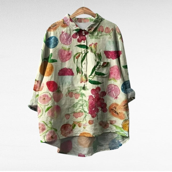 Allegra™ | Elegante Blusa Estiva in Lino