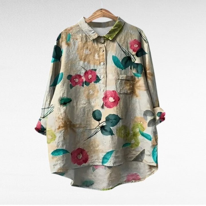 Allegra™ | Elegante Blusa Estiva in Lino