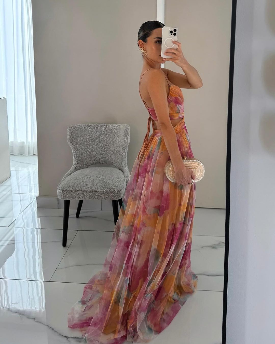 Giorgia™ | Incantevole Maxi-abito con Stampa Floreale