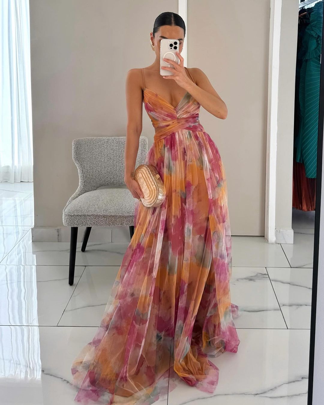 Ivana™ | Incantevole Maxi-abito con Stampa Floreale