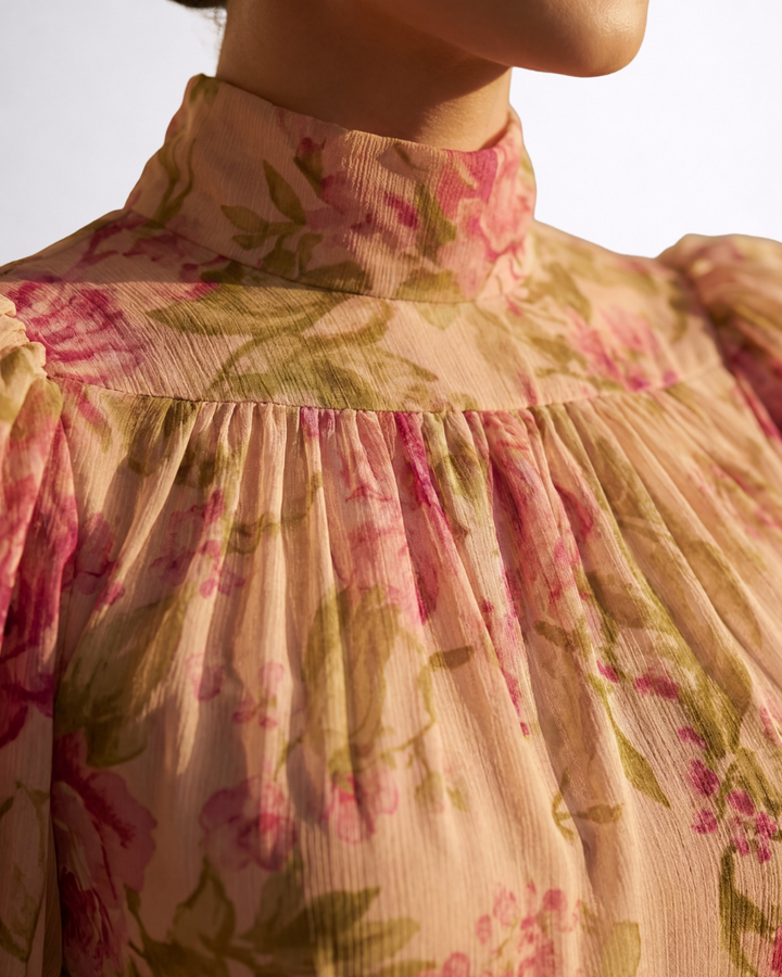 Mirabella™ | Abito Lungo Floreale in Chiffon