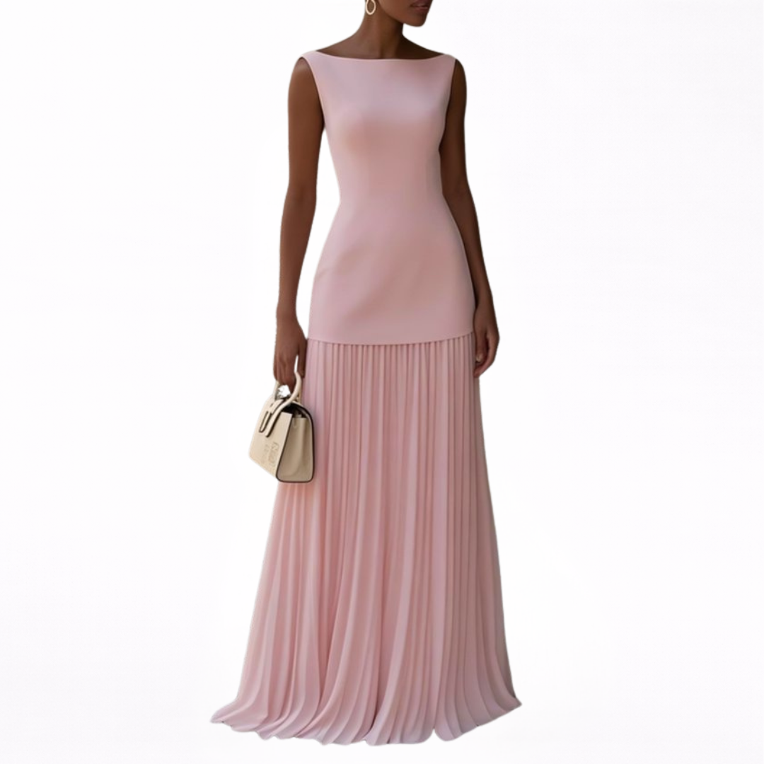 Teodora™ | Abito Maxi Plissettato