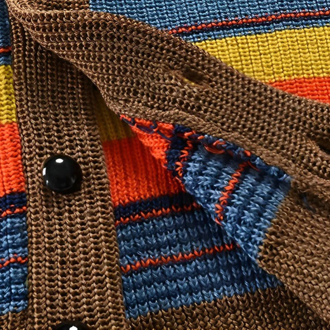 Cesare™ | Cardigan a righe retrò