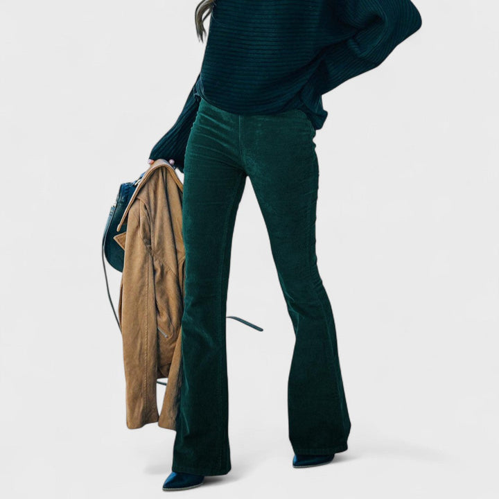 Romina™ | Pantaloni svasati in velluto a coste