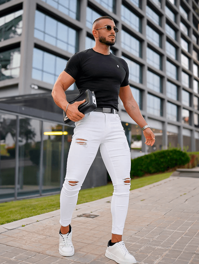 Michele™ | Jeans Strappati Vega - Bianco