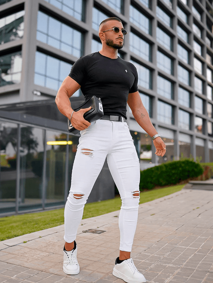 Michele™ | Jeans Strappati Vega - Bianco