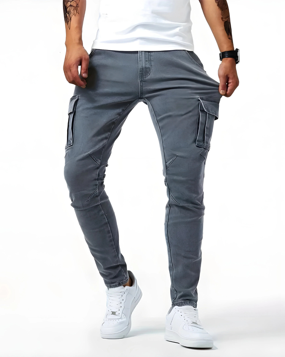 Stefano™  – Pantaloni cargo elasticizzati su misura